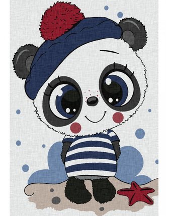 Миниатюра фотографии Котеин картина по номерам панда-милашка 30х20 см