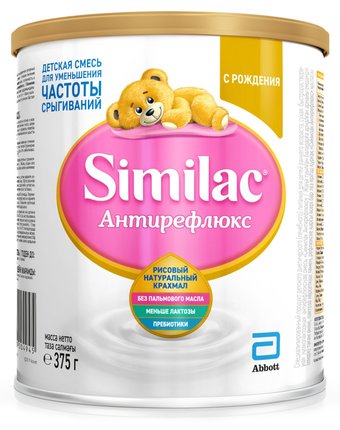 Миниатюра фотографии Молочная смесь similac антирефлюкс 1 0-6 месяцев, 375 г