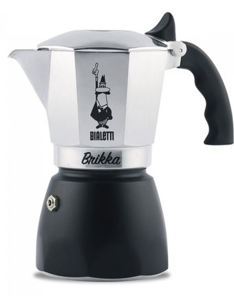 Миниатюра фотографии Bialetti гейзерная кофеварка brikka с клапаном для пенки 4 порции