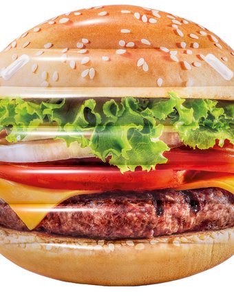 Миниатюра фотографии Надувной матрас intex гамбургер