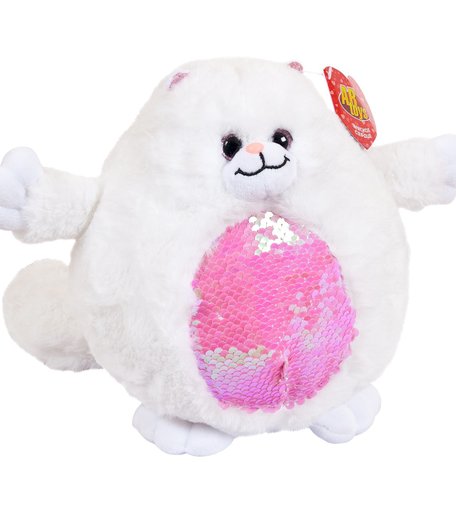 Мягкая игрушка Abtoys Кошка с пайетками 20 см
