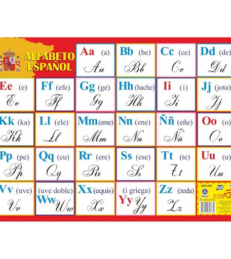 Плакат Издательство Учитель Испанский алфавит. Формат А2