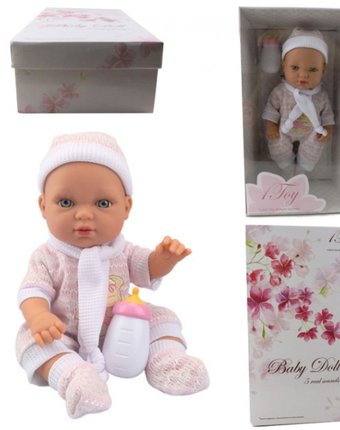 Миниатюра фотографии 1 toy пупсик функциональный baby doll т14116 33 см