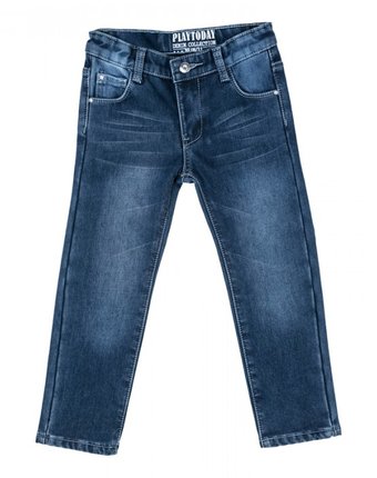 Миниатюра фотографии Playtoday брюки текстильные джинсовые для девочек осеннее настроение 372061
