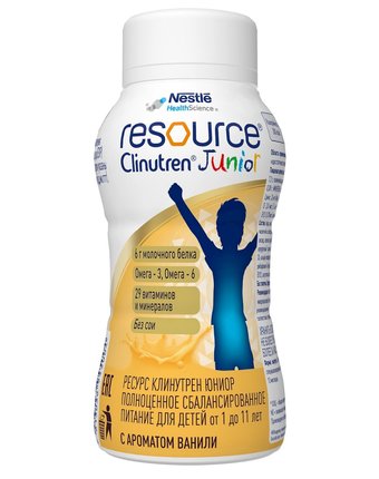 Смесь Nestle Health Science Resource Clinutren Junior с ароматом ванили с 12 месяцев, 200 мл
