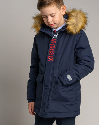 Миниатюра фотографии Утепленная куртка со съемным мехом для мальчика (парка)