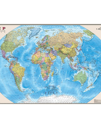 Настенная карта Ди Эм Би Мир. Политическая 1:25М