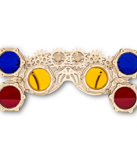 Конструктор деревянный 3D EWA Стим-панк Очки Гогглы