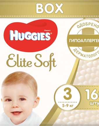 Миниатюра фотографии Подгузники huggies elite soft (5-9 кг) шт.