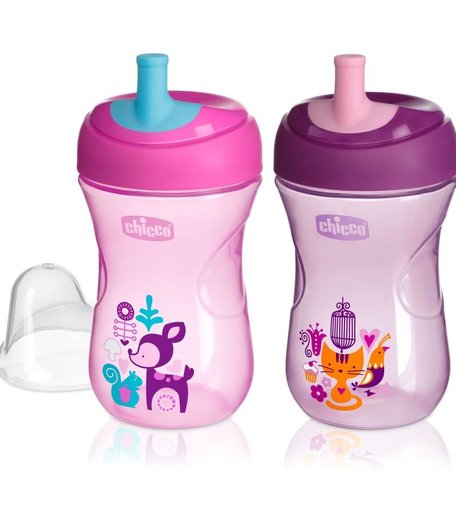 Поильник Chicco Advanced Cup с трубочкой, с 12 месяцев