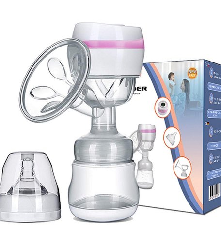 Электрический молокоотсос Kunder RH318 3 режима массаж лактация сцеживание 20 уровней мощности 150 мл, розовый