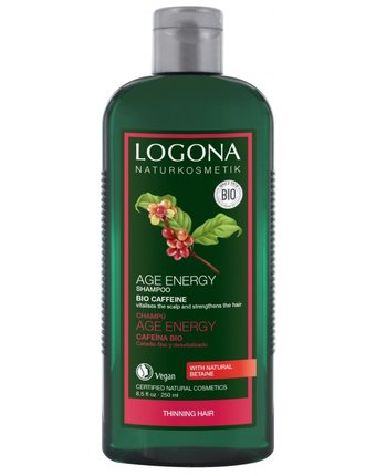 Миниатюра фотографии Logona шампунь для укрепления волос с био-кофеином 250 мл