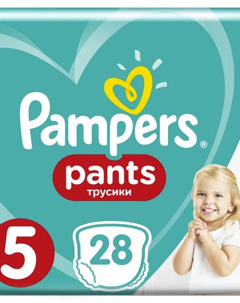 Трусики-подгузники Pampers Pants, р. 5, 12-17 кг, 28 шт