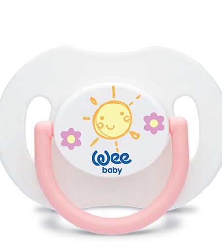 Пустышка WeeBaby Дневная с колпачком силикон, 0-6 месяцев