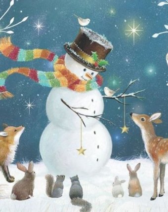 Миниатюра фотографии Educa пазл снеговик и его друзья сара самерс (500 деталей)