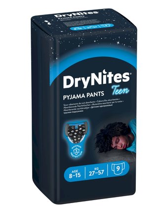 Трусики-подгузники Huggies DryNites, 27-57 кг, 9 шт