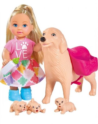 Simba Игровой набор Кукла Еви с собачкой и щенками 12 см
