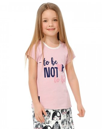 Миниатюра фотографии Lucky child футболка для девочки скажи да полоска 83-26