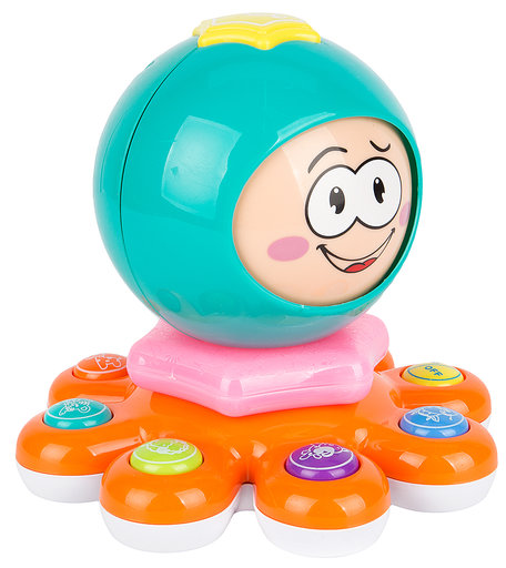 Мягкая музыкальная игрушка S+S Toys Осьминожка зеленый