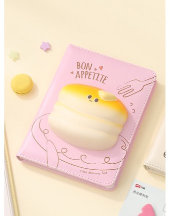 Миниатюра фотографии Mihi mihi блокнот со сквишем блинчик bon appetite формат а5