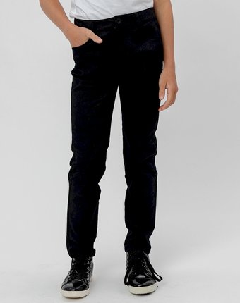 Черные твиловые брюки Button Blue