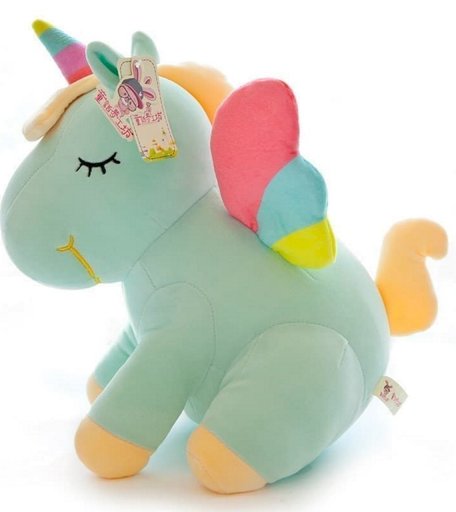 Мягкая игрушка Super01 Единорог Единорог 24 см цвет: голубой