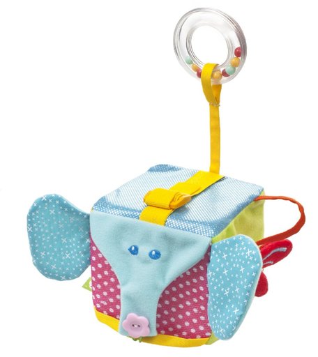 Развивающая игрушка Fancy Baby Кубик мягконабивной, разноцветный