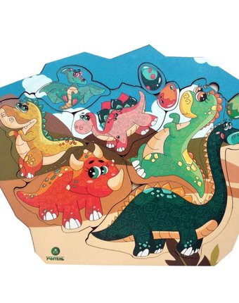 Миниатюра фотографии Пазл издательство учитель забавные динозаврики