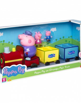 Миниатюра фотографии Свинка пеппа (peppa pig) игровой набор поезд дедушки пеппы