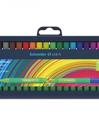 Миниатюра фотографии Schneider набор капиллярных ручек-фломастеров link-it 16 цветов