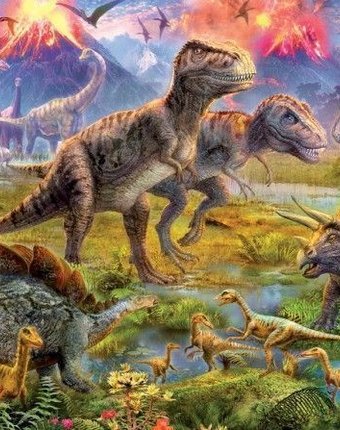 Миниатюра фотографии Educa пазл встреча динозавров 500 элементов