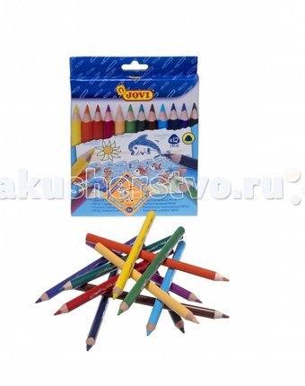 Jovi Цветные карандаши треугольные утолщенные 12 цветов