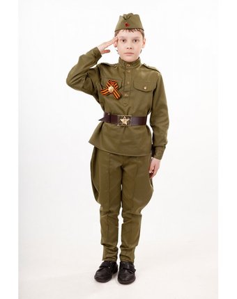 Миниатюра фотографии Пуговка карнавальный костюм солдат патриоты 2032 к-18