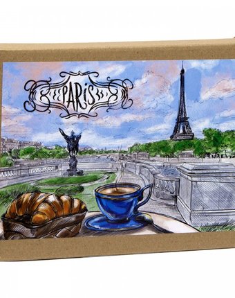 Пазл фигурный Деревянный Париж Гастрономическое путешествие