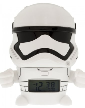 Часы Star Wars Будильник BulbBotz минифигура Stormtrooper 14 см