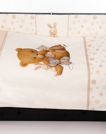Миниатюра фотографии Комплект в кроватку vikalex мишкина компания пузырьки (6 предметов)