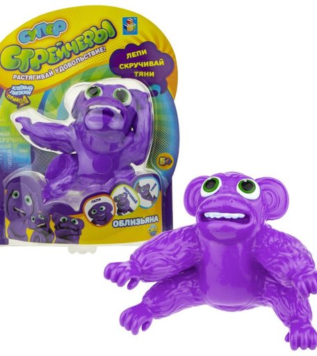 Развивающая игрушка 1 Toy Супер Стрейчеры Облизьяна 16 см