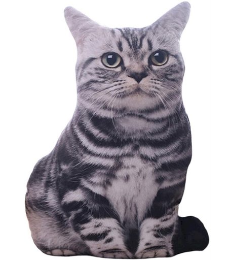 Мягкая игрушка Super01 кот Скотиш 50 см цвет: серый