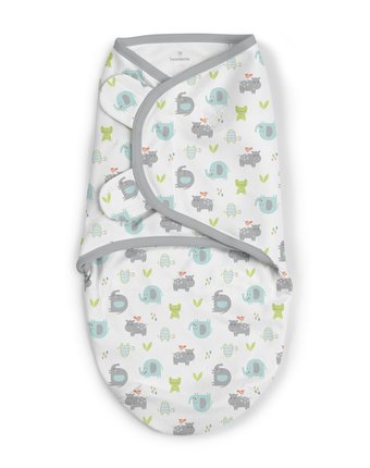 Конверт для пеленания на липучке Summer Infant Swaddleme, размер S/M, Grey/Elephants