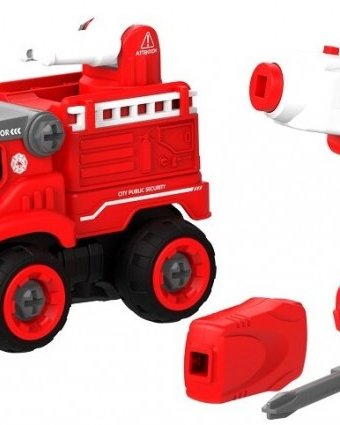 Миниатюра фотографии Shantou bhs toys набор пластмассовых деталей пожарная машина с пультом ду