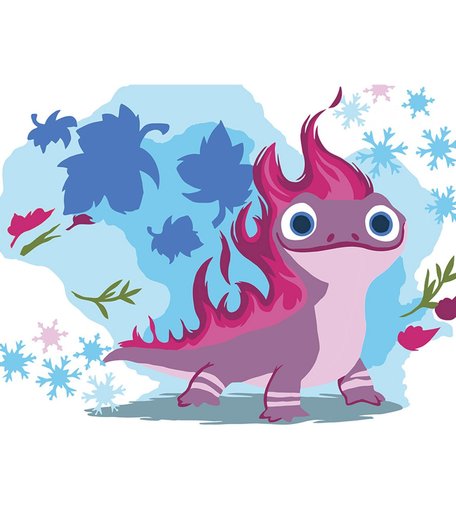 Набор для раскрашивания по номерам ФРЕЯ Огненная Саламандра