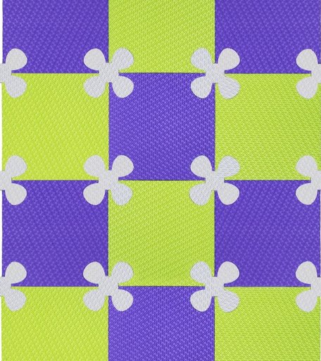 Коврик-пазл EVALINE Ромашка фиолетово-салатовый