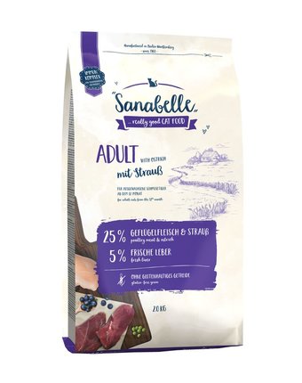 Сухой корм Sanabelle Adult NEW со страусом, 2 кг