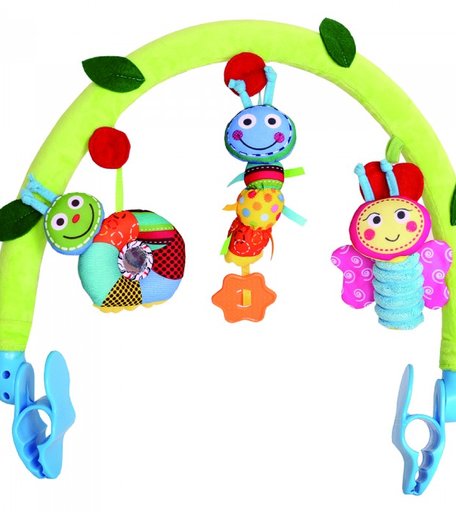 Biba Toys Дуга на коляску Счастливые гусенички