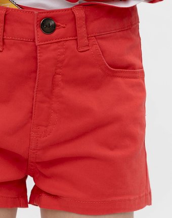Миниатюра фотографии Красные твиловые шорты button blue