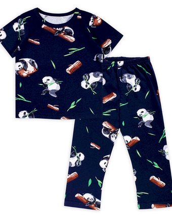 Миниатюра фотографии Пижама футболка/брюки веселый малыш панды