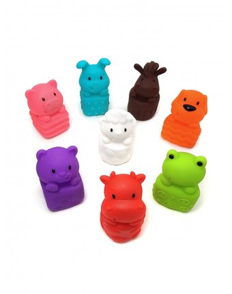 Миниатюра фотографии Яигрушка набор игрушек для ванной милые животные 8 шт.