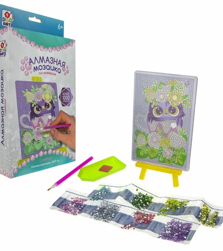 Набор для творчества 1Toy Art Совенок Алмазная мозаика