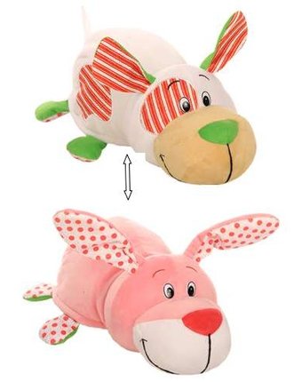 Миниатюра фотографии Мягкая игрушка 1 toy вывернушка щеночек и зайчонок с ароматом жвачки 35 см