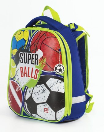 Brauberg Premium Ранец с 2-мя отделениями и брелоком для мальчиков Супер мячи
